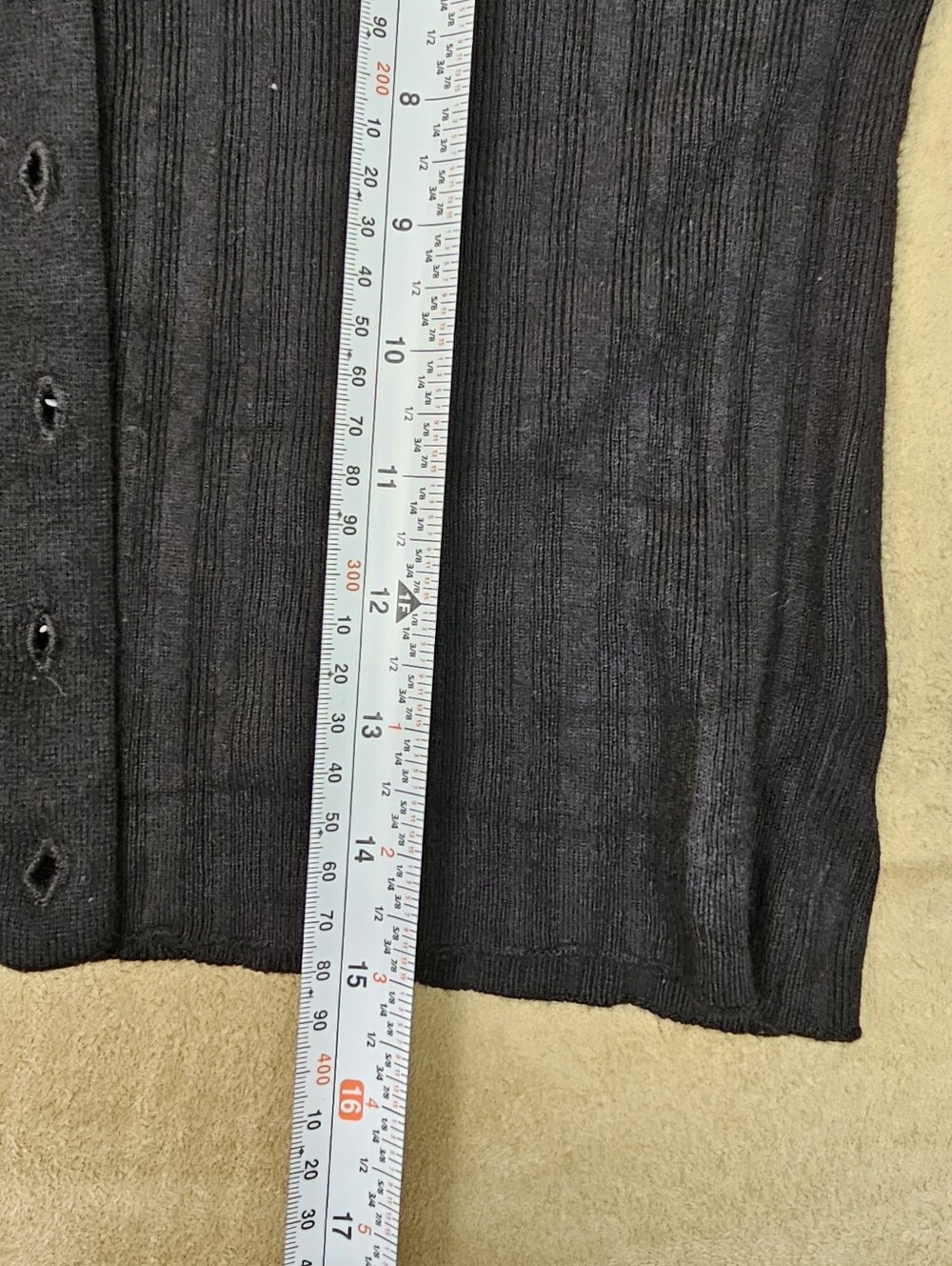 Garage Black Ribbed Button-Front Cropped Sweater - Picture 8 of 8